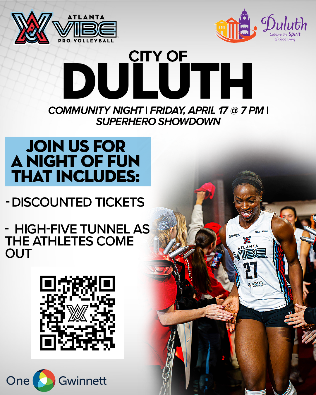 Duluth Community Night with the Atlanta Vibe Pro Volleyball team